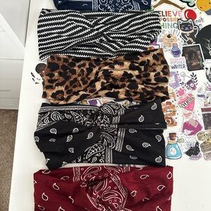 Stylish Headband Set - Black, Red, Leopard, and More